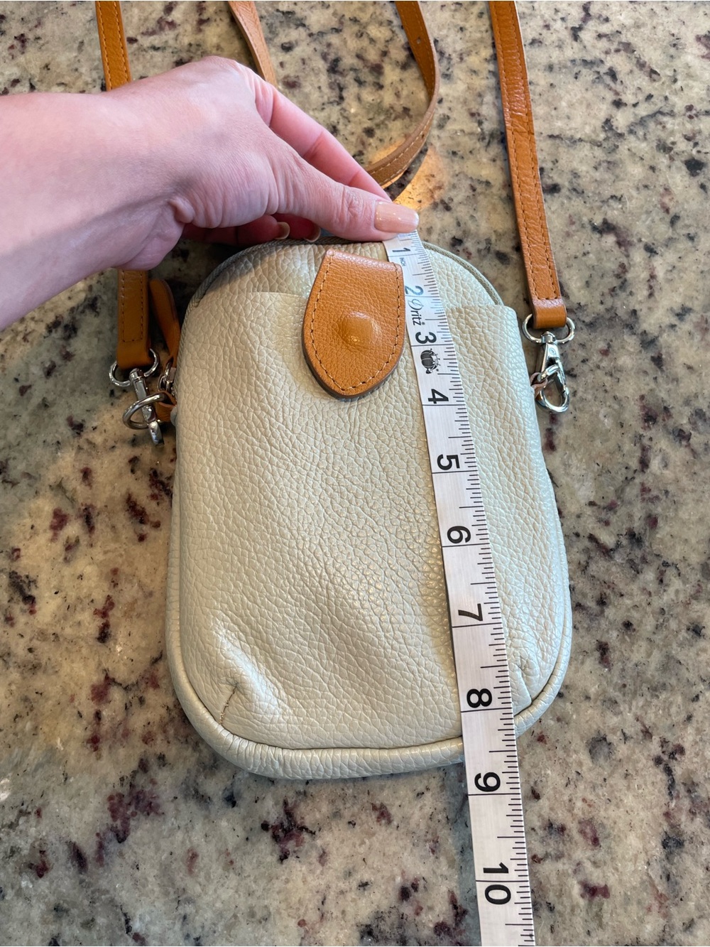 New Divina Firenze Italy “Amanda” crossbody Bag seafoam and honey ret.$165 - Picture 3 of 7